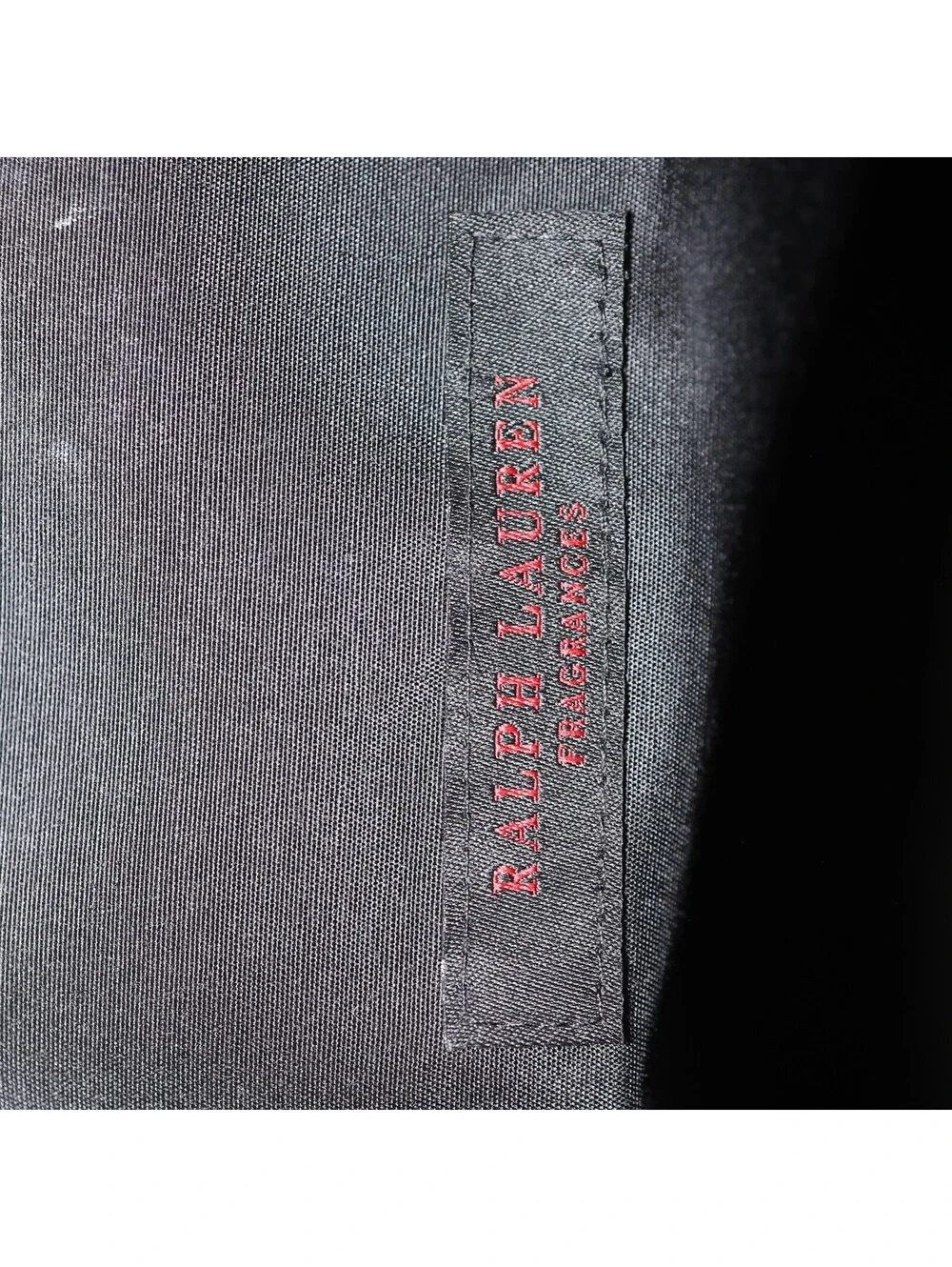 Ralph Lauren Fragrances Black Red Nylon Duffle Travel Bag 20in
